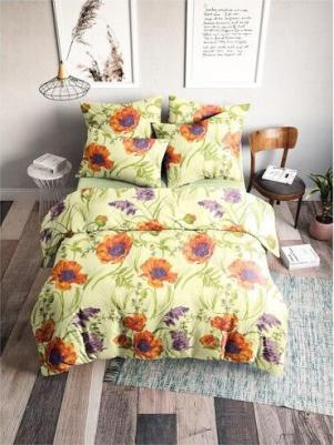 Постельное Белье "Маки" 70116-1+634 Поплин 1.5 сп. с пр. на резинке 4660056123878