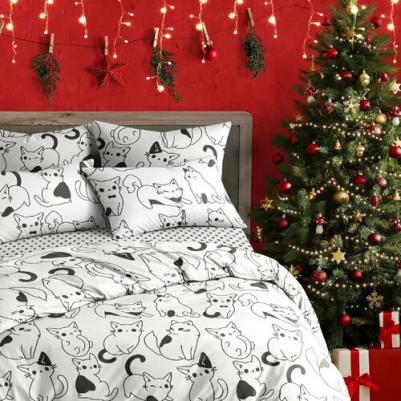 Постельное Белье "Саймон" 70543-1+70544-1 Бязь семейное (70х70) – фото 1