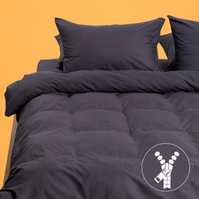 Постельное Белье Urban Family Графит 812 Перкаль однот. 2 сп. с европр