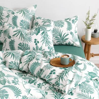 Постельное белье Зеленые джунгли, поплин, 2-спальное с европростыней, наволочки 70х70, 100% хлопок – фото 8