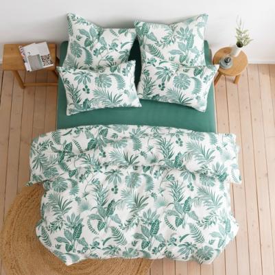 Постельное белье Зеленые джунгли, поплин, 2-спальное с европростыней, наволочки 70х70, 100% хлопок – фото 9