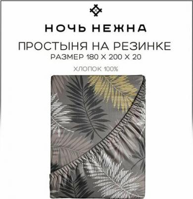 Простыня на резинке Тропики бязь, 180х200х20 см, 1 шт – фото 1