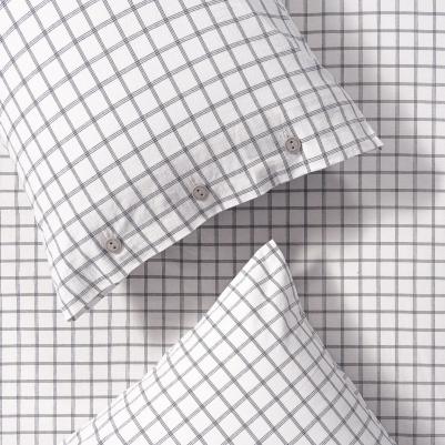 Комплект постельного белья Евро макси "Вальбо" 220х240-1/240х260-1/50х70-2/70х70-2 сатин, варёный хлопок, белый, черный – фото 2