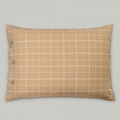 Комплект постельного белья Семейный "Вальбо" 145х205-2/240х260-1/50х70-2/70х70-2 сатин, варёный хлопок, бежевый – фото 7