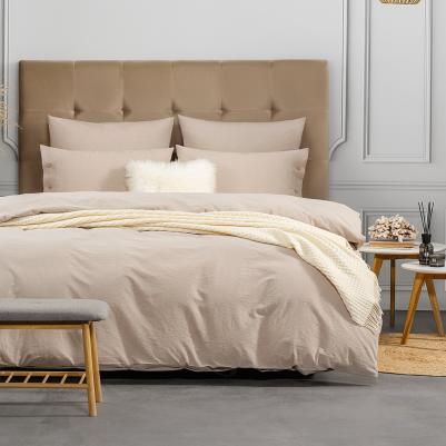 Комплект постельного белья Смоген Двуспальный кинг сайз бежевый