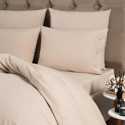 Комплект постельного белья Смоген Двуспальный кинг сайз бежевый – фото 7
