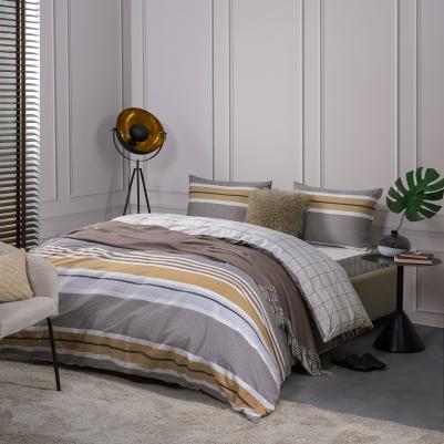 Комплект постельного белья "торгер" 1,5 спальное, хлопок-сатин 145х215-1/180х220-1/50х70-2, 4 пр – фото 2