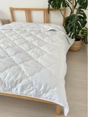 Одеяло 200х220 см полиэстер/микрофибра стеганное (белое) – фото 2