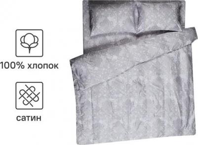 Комплект постельного белья Дом снов Амаранта евро серо-белый – фото 6