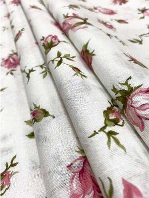 Пододеяльник -Розовые бутоны- евро на молнии 200х215 см