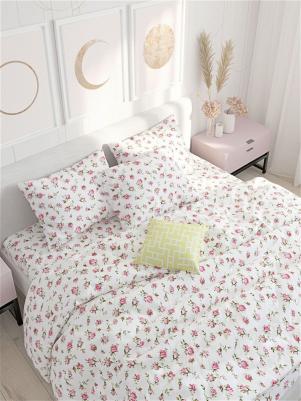 Пододеяльник -Розовые бутоны- евро на молнии 200х215 см – фото 1