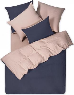 Комплект постельного белья Юко темно-синий/розовый двуспальный – фото 7