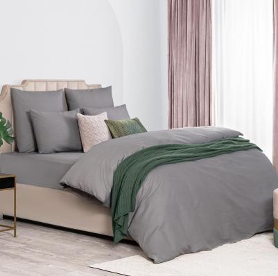 Пододеяльник на молнии Сакаи серый 145х205 см – фото 1