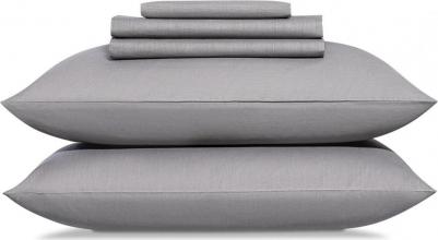 Простыня на резинке Сакаи серый 180х200х25 см – фото 2