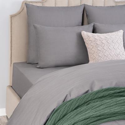 Простыня на резинке Сакаи серый 180х200х25 см – фото 3