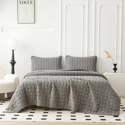 Покрывало с эффектом жатки Минелла антрацит 230х250 см