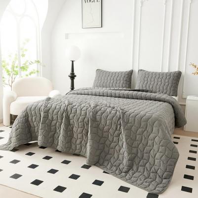 Покрывало с эффектом жатки Минелла антрацит 230х250 см – фото 8