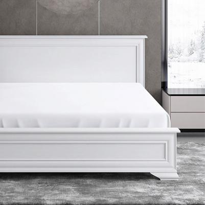 Антибактериальная простыня на резинке Antibacterial Bedsheet, ЕВРО, 180х200х25 см. Цвет: "Альпийский снег" – фото 1
