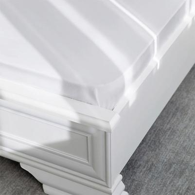 Антибактериальная простыня на резинке Antibacterial Bedsheet, ЕВРО, 180х200х25 см. Цвет: "Альпийский снег" – фото 2