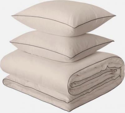 Антибактериальный комплект постельного белья Antibacterial Bed Linen Set, ЕВРО. Цвет: "Песчаный берег" – фото 10