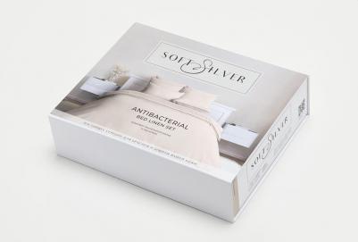 Антибактериальный комплект постельного белья Antibacterial Bed Linen Set, ЕВРО. Цвет: "Песчаный берег" – фото 15