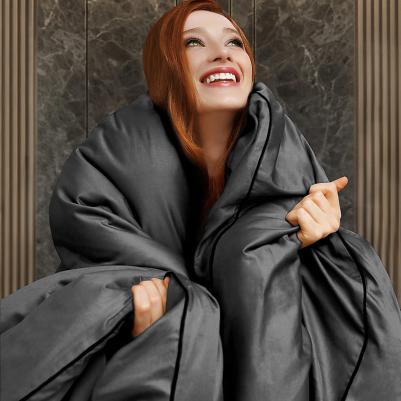 Антибактериальный пододеяльник Duvet Cover, 148х215 см. Цвет: "Серый космос", коллекция Diamond – фото 6