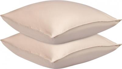 Наволочка Essential 70х70 см сатин 130 г/кв.м бежевая – фото 3