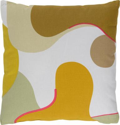 Подушка декоративная из хлопка горчичного цвета с авторским принтом из коллекции freak fruit, 45х45 см, горчичный TK20-CU0002 – фото 3