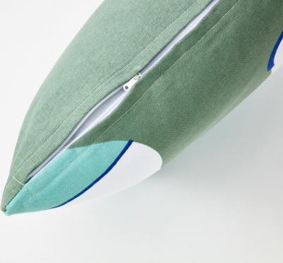 Подушка декоративная из хлопка мятного цвета freak fruit, 45х45 см – фото 1