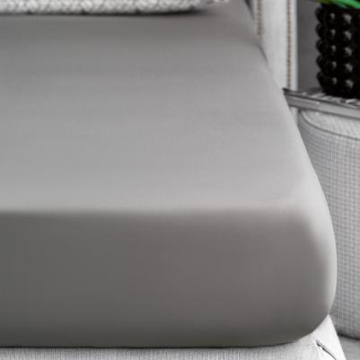 БЕЙКЕР сер простыня на рез 180x200+35, 1 пр, хл/сат. R