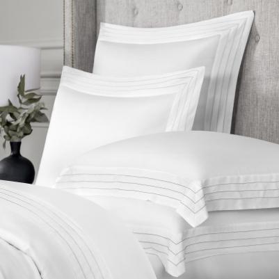 Эдем бел с черной отстр. КПБ 145х200-1/200х230/50х70-2, 4 пр, 100% Sensotex эвкал. вол – фото 1