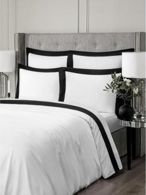 Эдем бел с черной отстр. КПБ 145х200-1/200х230/50х70-2, 4 пр, 100% Sensotex эвкал. вол – фото 5