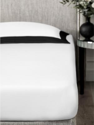 Эдем бел с черной отстр. КПБ 145х200-2/260х270/50х70-2, 5 пр, 100% Sensotex эвкал. вол – фото 4