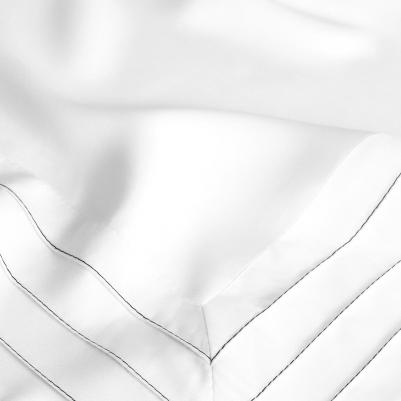 Эдем бел с черной отстр. КПБ 145х200-2/260х270/50х70-2, 5 пр, 100% Sensotex эвкал. вол – фото 6