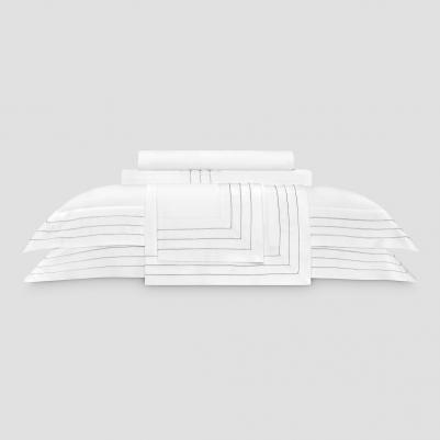 Эдем бел с черной отстр. КПБ 200х210/260х270/50х70-2, 4 пр, 100% Sensotex эвкал. вол – фото 4