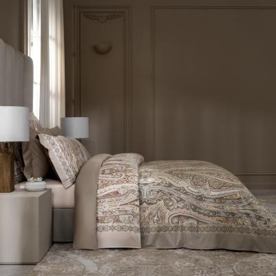 Комплект постельного белья Алькан коричневый Евро – фото 7