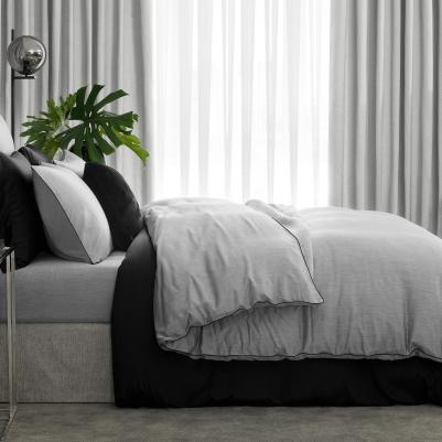 Комплект постельного белья Антрацит темно-серый Семейный – фото 6