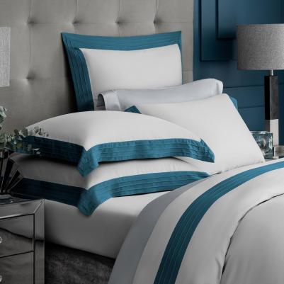 Комплект постельного белья Эдем серо-бирюзовый Евро – фото 1