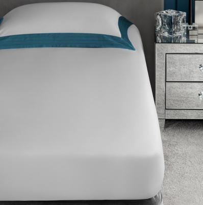 Комплект постельного белья Эдем серо-бирюзовый Евро – фото 4