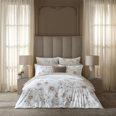 Комплект постельного белья Эверетт бело-розовый Семейный/дуэт