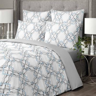 Комплект постельного белья Френсис кинг сайз хлопок белый – фото 5