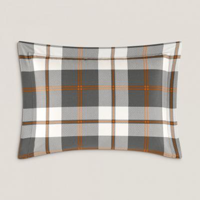 Комплект постельного белья Корли Двуспальный евро Серый/Оранжевый 4680415118819 – фото 5