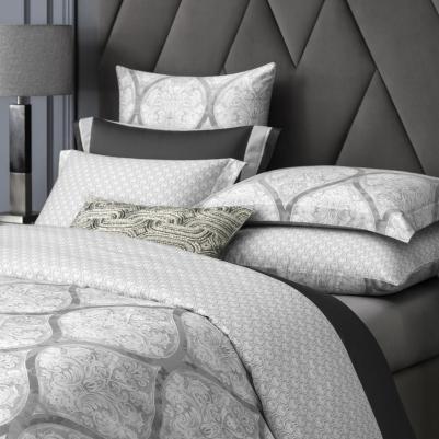Комплект постельного белья Коссоно серый Полуторный – фото 9