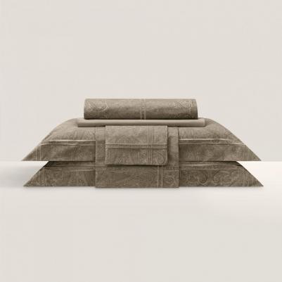 Комплект постельного белья Лавинье коричневый Семейный 5205229387733 – фото 7