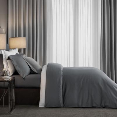 Комплект постельного белья Тиада серый Двуспальный кинг сайз – фото 1
