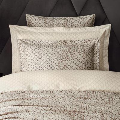 Комплект постельного белья Вольмут бежевый Двуспальный кинг сайз 5205229697870 – фото 1