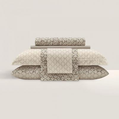 Комплект постельного белья Вольмут бежевый Полуторный – фото 3