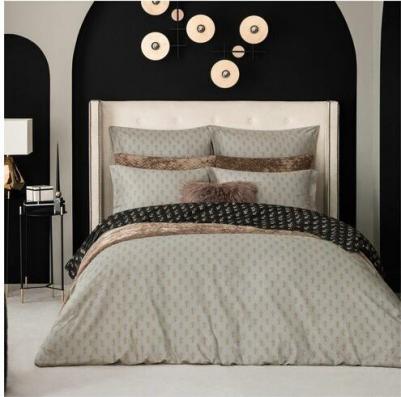 ЛАДНЕР черно-серый КПБ 145x200-1/200x230/50x70-2, 4 пр, 100% хлопок, роял сатин – фото 3