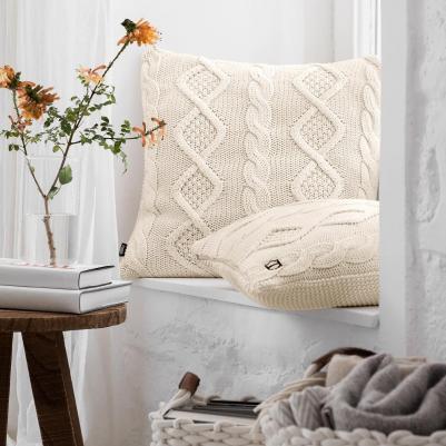 ЛАНДРИ экрю Декоративная подушка 45х45, 1 пр