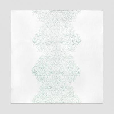 Пододеяльник Арамея 240 х 260 см сатин бело-светло-зеленый – фото 2